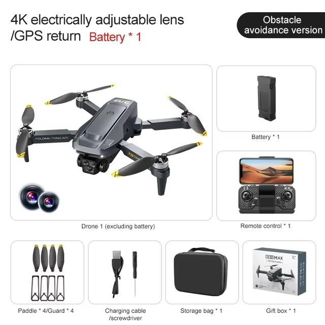 2026 K811 Max GPS Дрон 5G Профессиональный 8K HD Аэросъемка Двойная камера 360° Интеллектуальное обнаружение препятствий Дрон с экраном Бесколлекторный БПЛА Игрушка