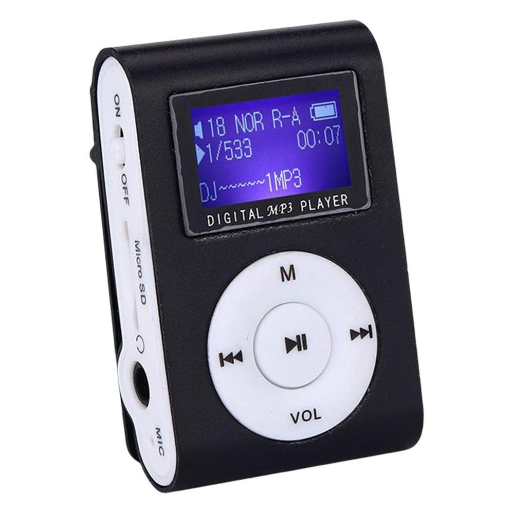 Мини MP3-плеер USB-клип Музыкальные плееры ЖК-экран Поддержка TF-карты 32 ГБ Спортивный музыкальный плеер Модный студенческий Walkman В наличии