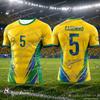 2026 New Neymar And VINI JR 3D Printed Sports T Shirt Men Kids Summer Breathable Quick Dry Soccer Tee Casual Outdoor Top