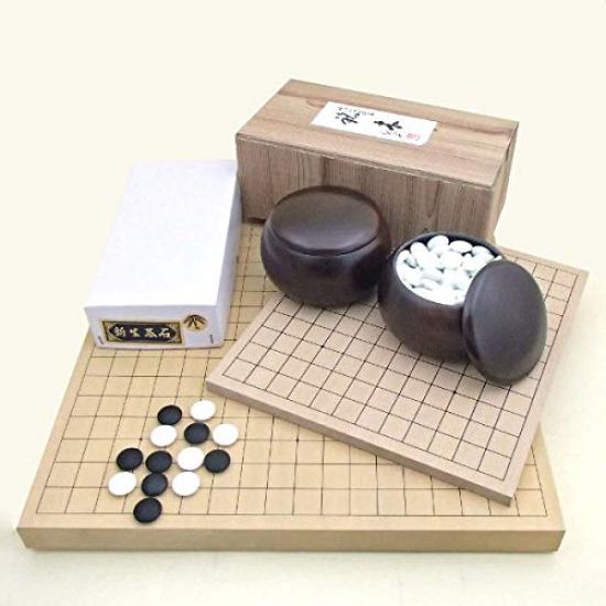 Go Board Beginner To Level Go Board Set Kotobuki Kaya Go Go Shinsei Go Stone P Go Bowl Meiku Set, 4-point (New 19-way Board, Dual-use 9/13-way Board,