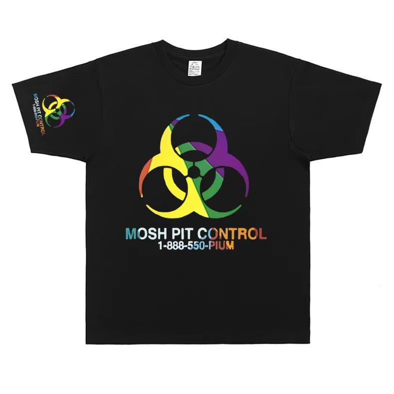 Летняя Модная Трендовая Футболка Homixide Gang Mosh Pit Control Футболка Мужская Женская Винтажный Топ Playboi Carti Opium Мерч Футболка HXG Футболки