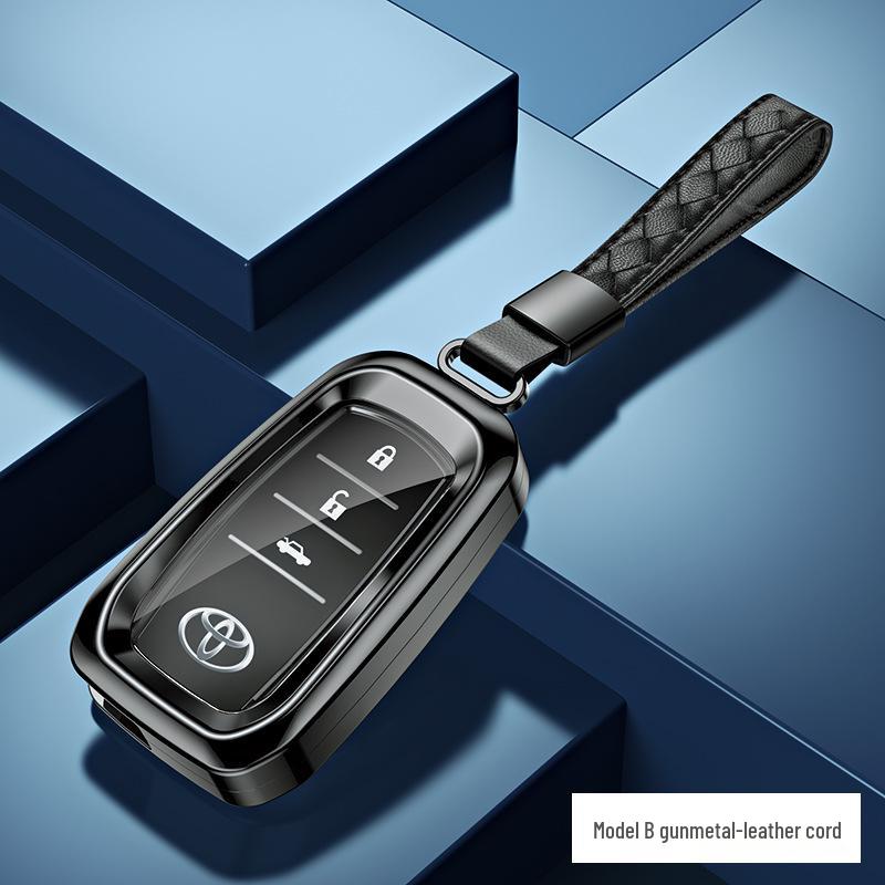 Футляр для ключа Toyota: Подходит для Highlander, RAV4, Crown, CHR, Venza, Prado, Camry - Полный чехол-обертка