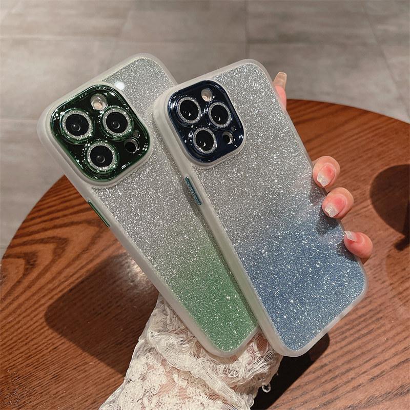Роскошный блестящий чехол для телефона с градиентом для Iphone 14 13 12 11 Pro Max 14 Plus 14pro 11, противоударный защитный бампер, прозрачный чехол
