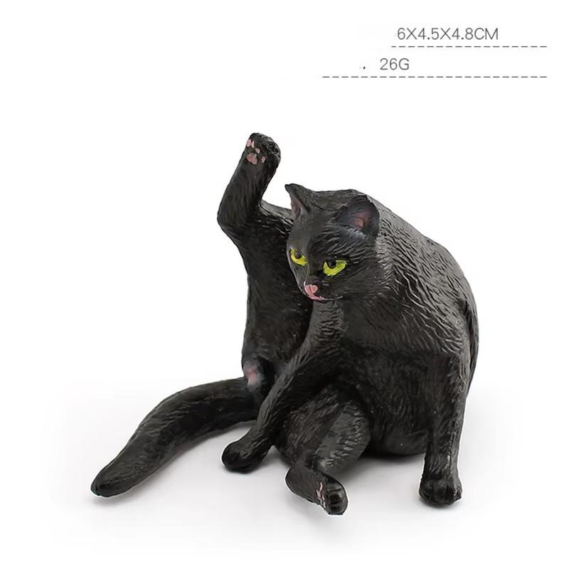 1pc Mini Realistic Cat Figurine Set Cute Orange Tabby British Shorthair Toy Kittens for Kids Decoration Resin Decorative Ornaments