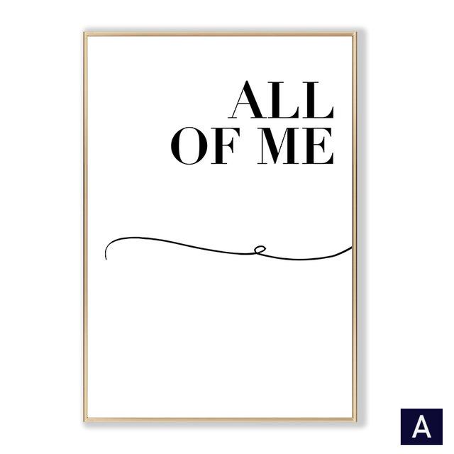 Плакат с цитатами «Все вы любите», черно-белый холст, картина, скандинавские настенные художественные картины для гостиной, украшения дома, куадрос