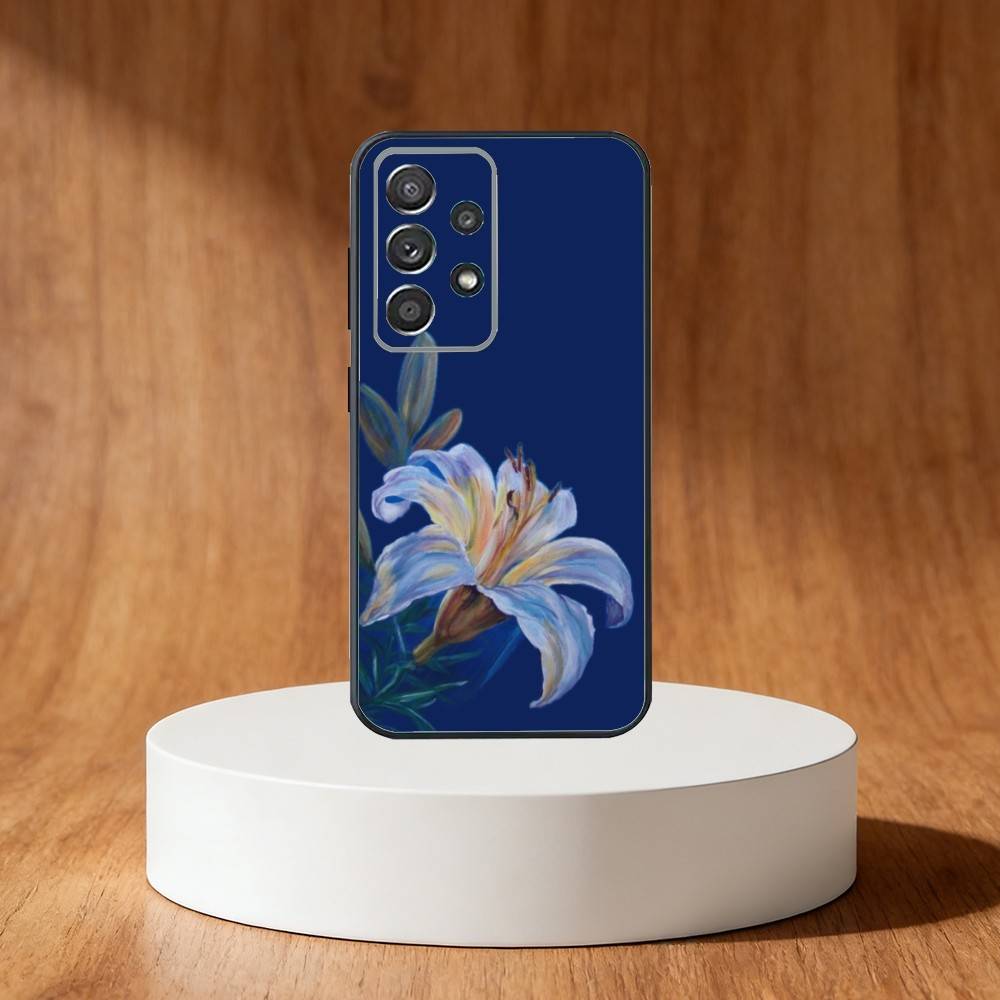 Neon Glow Flowers Phone Case For Samsung S25,S24,S21,S22,S23,S30,Ultra,S20,Plus,Fe,Note,10,9,5G Black Cover