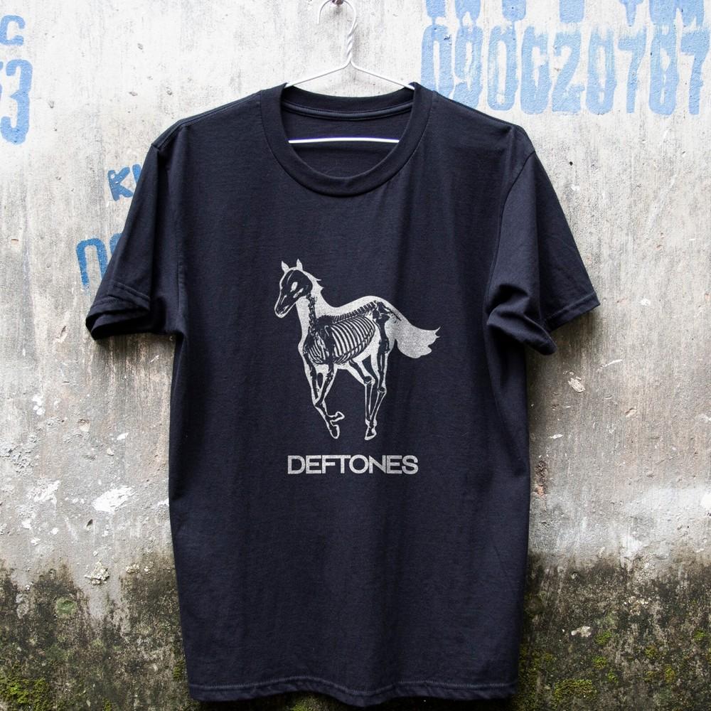 Deftones White Pony Череп Унисекс Черная Футболка Размер S-5XL Унисекс Футболка