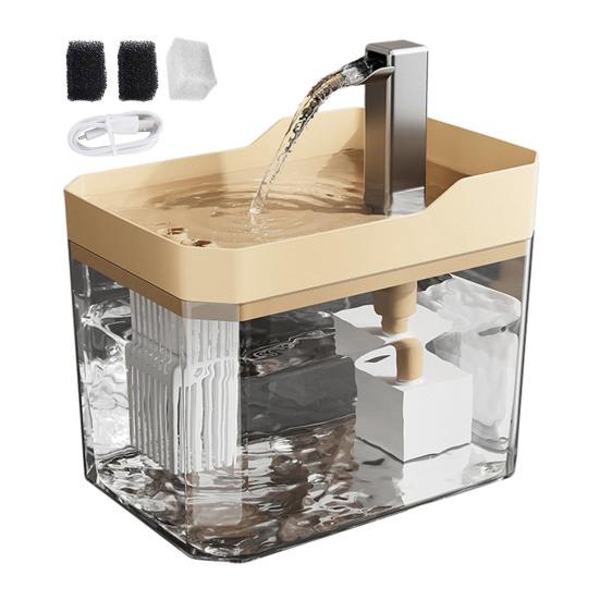 1,5 л прозрачный фонтанчик для домашних животных автоматический диспенсер для питья кошек с 3 фильтрующими губками электрическая миска для домашних кошек и собак