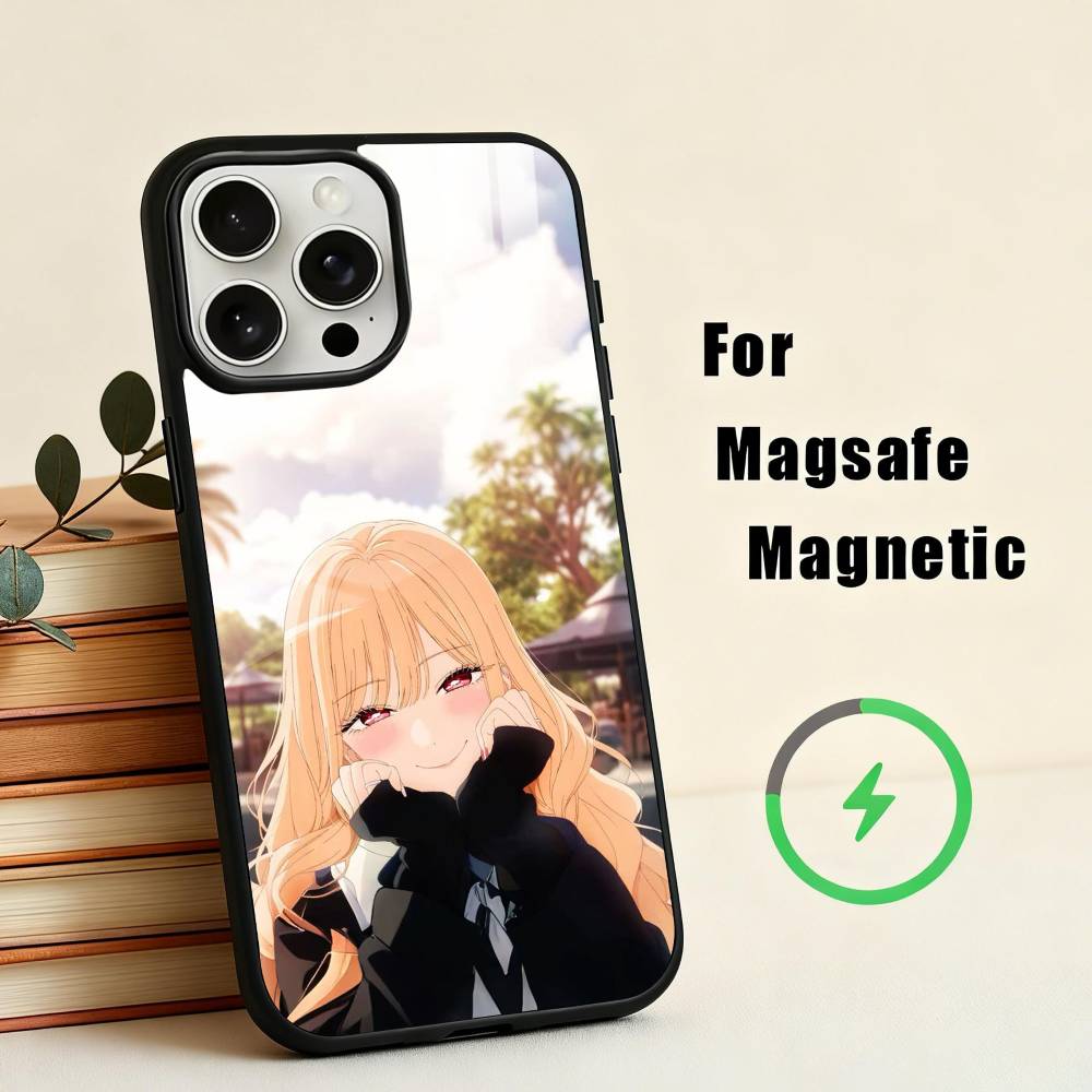 Чехол для телефона My Dress Up Darling M-Марин Китагава для iPhone 17,16,15,14,13,12,Plus,Pro,Max с магнитной беспроводной зарядкой Magsafe