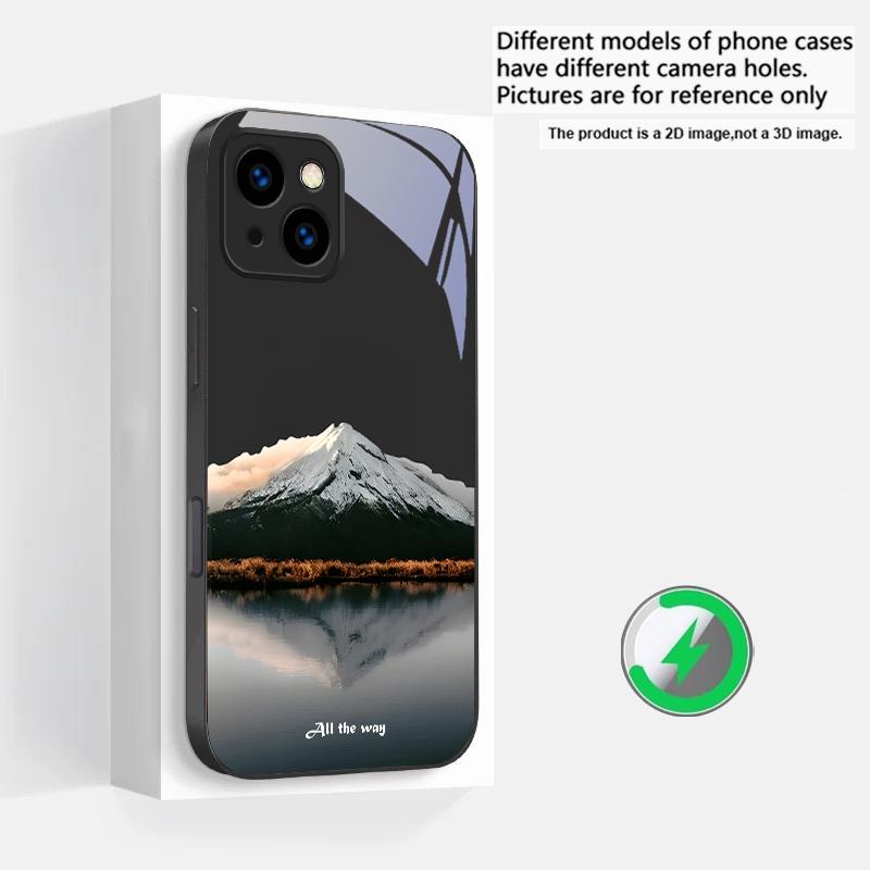 Пышный лес из листьев Подходит для iPhone 16E 17 Pro Max 15 Pro 14 13 Plus 12 mini 11 16 Air 17Pro Магнитный Стеклянный Чехол для Телефона