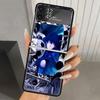 Жесткий ПК Чехол для Телефона Blue Lock Football Anime Для Samsung Galaxy Z Flip 7 6 5 4 3 Черный ZFlip7 ZFlip6 Flip5 Flip4 Flip3 5G Печать C