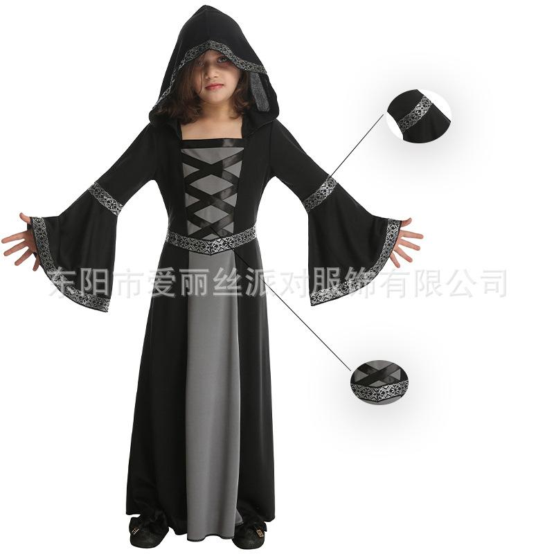 Children's magic witch witch costume, halloween ghost festival cosplay cosplay stage performance costumes