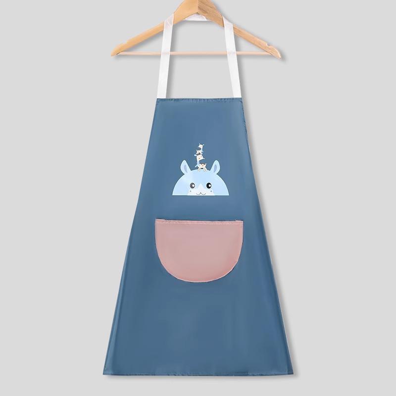 Waterproof Oil-proof Long Sleeve Kitchen Apron - Cute, Customizable, Unisex, with Wipeable Hands