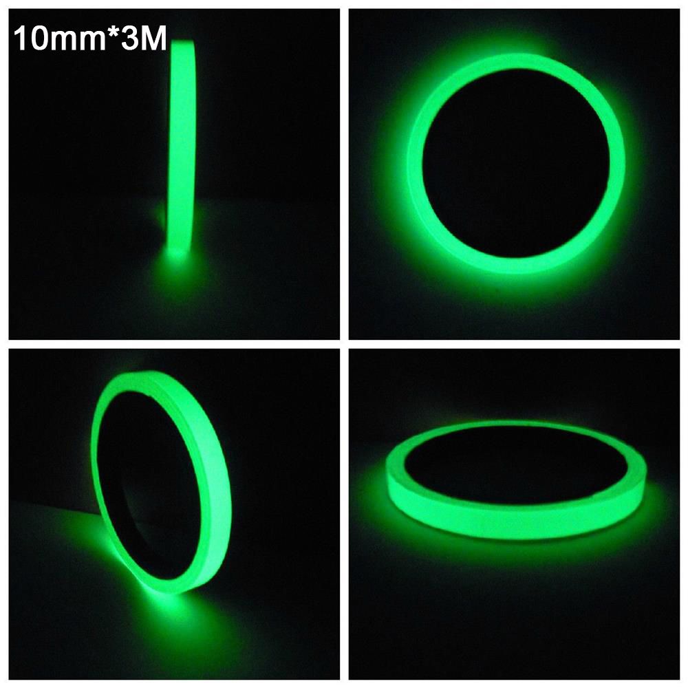 Dark Self-adhesive Moto Car Reflective Stripe Luminous Tape Green Fluorescent Night Safety Strip