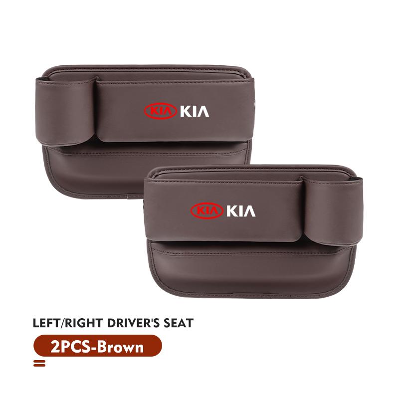 Car Seat Gap Organizer Leather Auto Console Side Crevice Storage Box For KIA K5 K2 Rio Optima Ceed Soul Picanto Stonic Venga K3 kcwx20