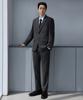 MUSINSA STANDARD Wool Blend Tapered Hidden Elastic Waist Length Slacks [Medium Gray]