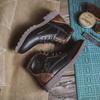 Итальянские мужские ботинки ручной работы, осенне-зимние мужские ботинки, уличные винтажные коричневые ботинки, ботильоны, новые ботинки из говяжьей кожи с сухожилиями