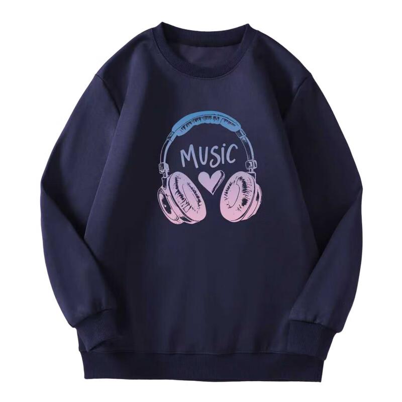 Jeanswest Men's 2025 Winter Loose Crew Neck Sweatshirt