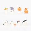 8pcs/Set Miniatures Pumpkin Mini Model Ornaments Hallowmas Pumpkin Ghost Doll  Desktop Home Decor