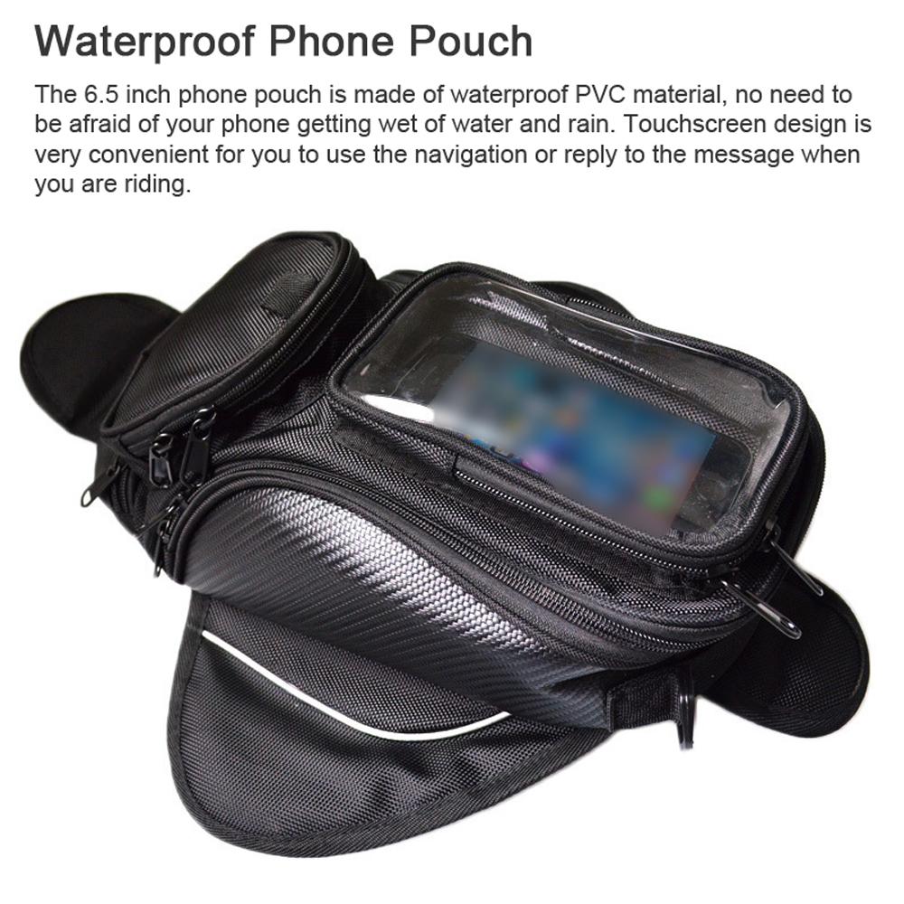 Magnetic Motorcycle Tanks Bag Waterproof 6.5 Inch Touchscreen Phone Pouch Universal Motorcycle