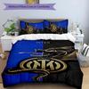3pcs Inter Milan logo1 pattern bedding set duvet cover set includes duvet cover &pillowcases, perfect all season bedroom decoration & gift