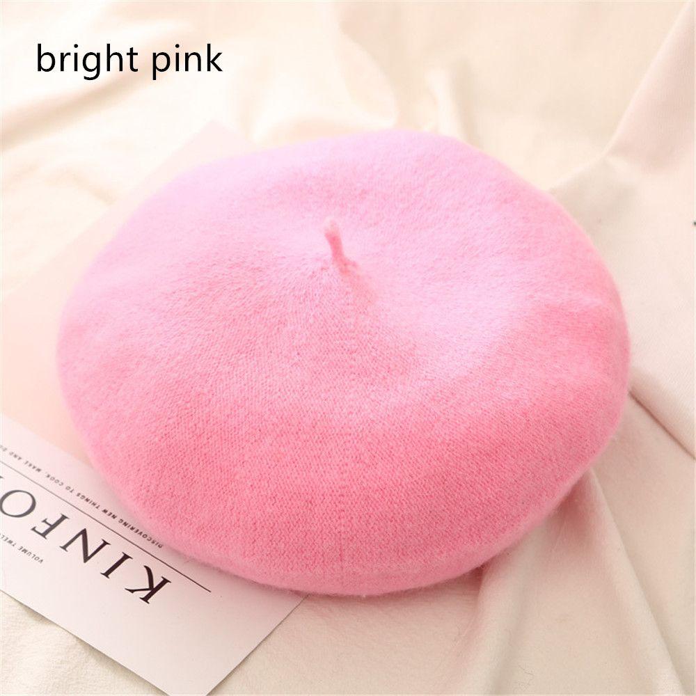 Women Wool Beret Hats Winter French Hat Girls Solid Color Fashion Autumn Winter Beret Hat For Women Flat Cap Hat Felt Berets