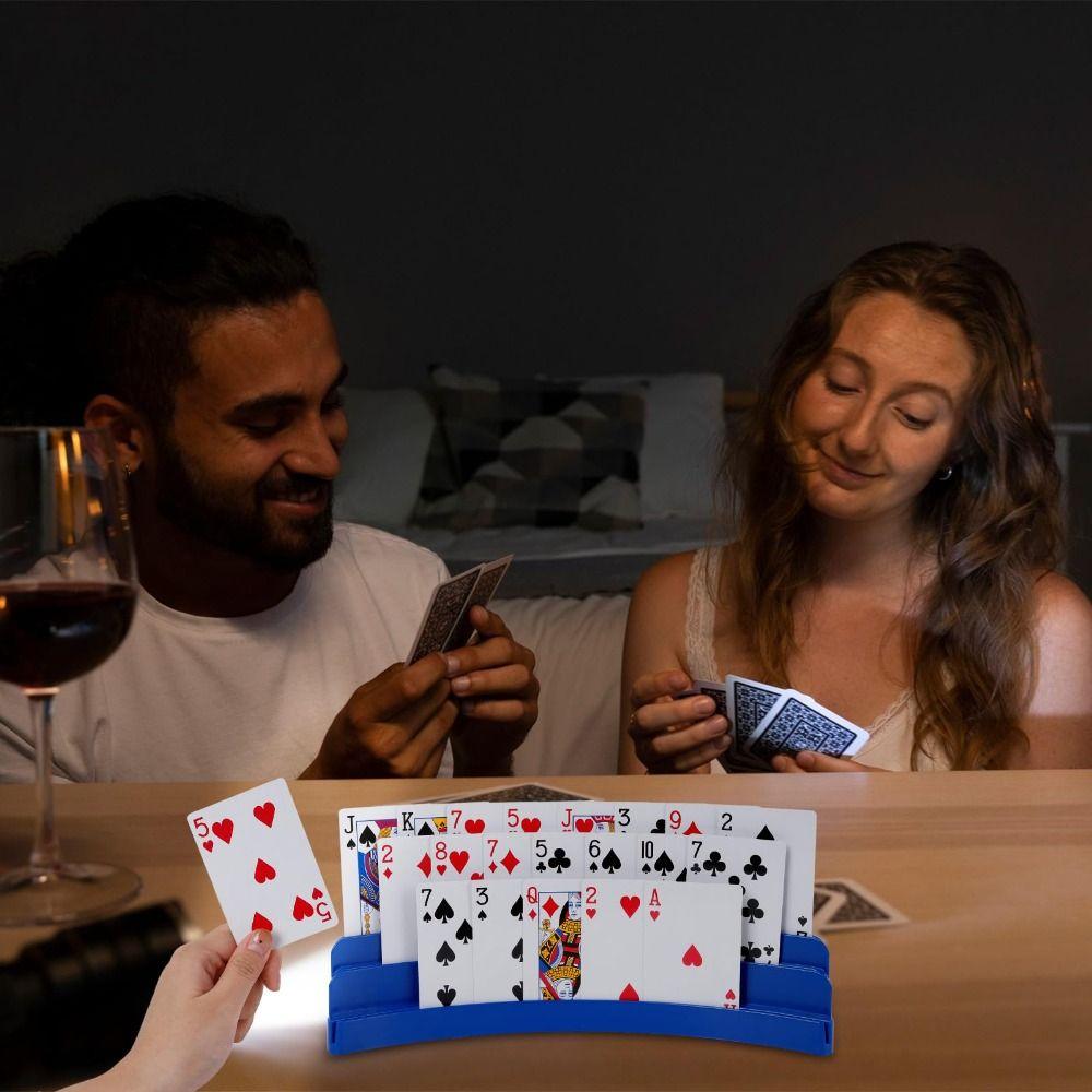 Three-Layer Playing Cards Holders Expandable Hands Free Card Holder Family Card Game Nights