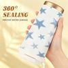 532ml Coffee Mug Glitter Star Motif Commuter Coffee Cup Car Handy Cup Flip Sip Coffee Mug Stainless Steel Coffee Thermos