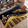 Music Piano Theme Soft Crystal Velvet Rug Custom Name & Text Print Non Slip Floor Rug for Bedroom Living Room