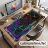 Abstract Geometric Theme Customized Mouse Pad Personalized Print Name Text Desk Mat For Home Office Table Decor