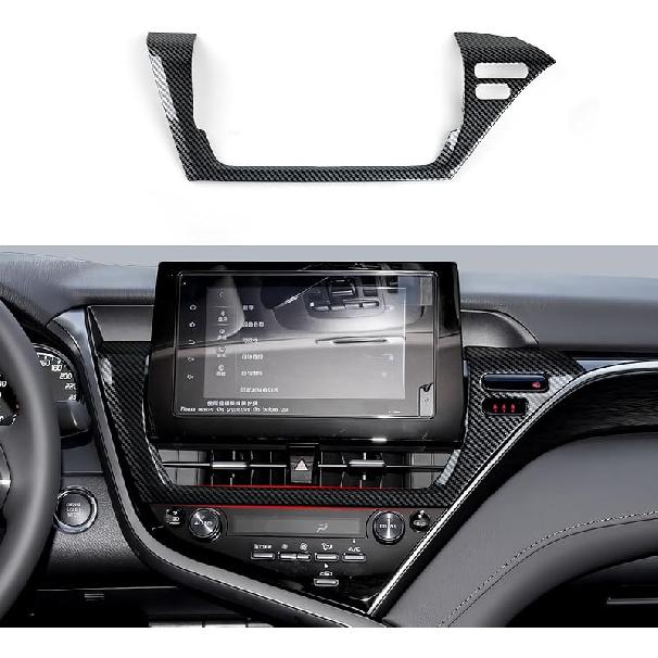 Car Air Vent Frame Center AC Trim Carbon Color ABS Decal Sticker Compatible With 8Th Gen Toyota Camry XV70 Accessories - For -2024 ONLY