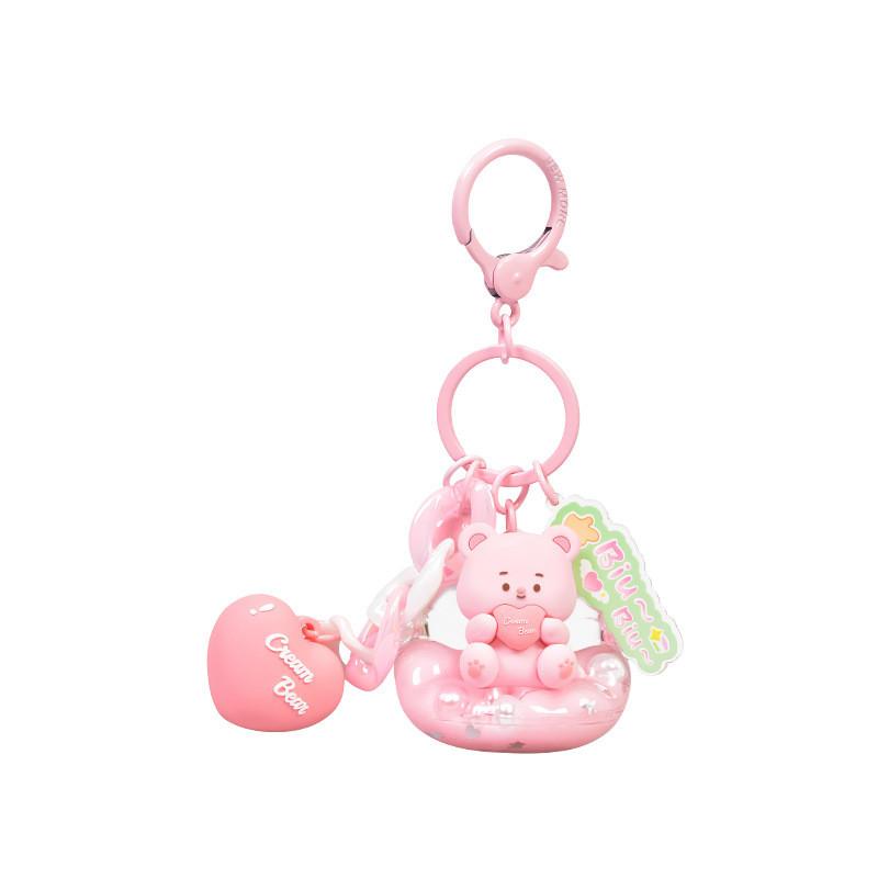 И Забавный Очаровательный Кремовый Мишка Брелок для Ключей Дивана Красочный Акриловый Брелок для Подарков