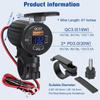 Hot Sale 12V Motorcycle QC 3.0 USB Fast Charger Waterproof with Type C Port New PD Outlet Handlebar Mounting Cellphone Chargers