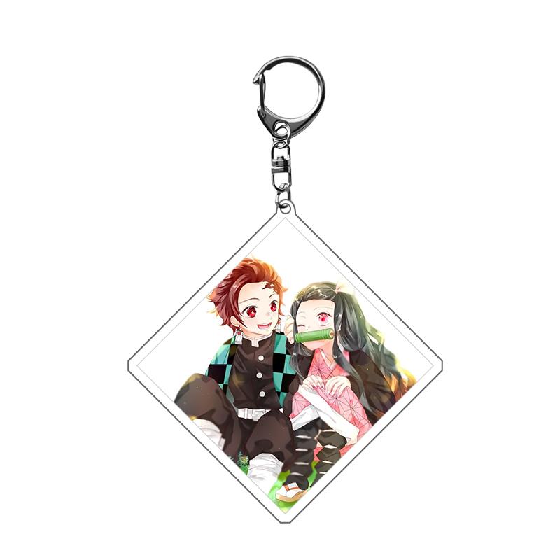 Аниме Клинок, рассекающий демонов Kimetsu No Yaiba Брелок Кольцо Мультяшный Камадо Танджиро Камадо-Нэзуко Томиока Гию Фигурка Модель Подарок