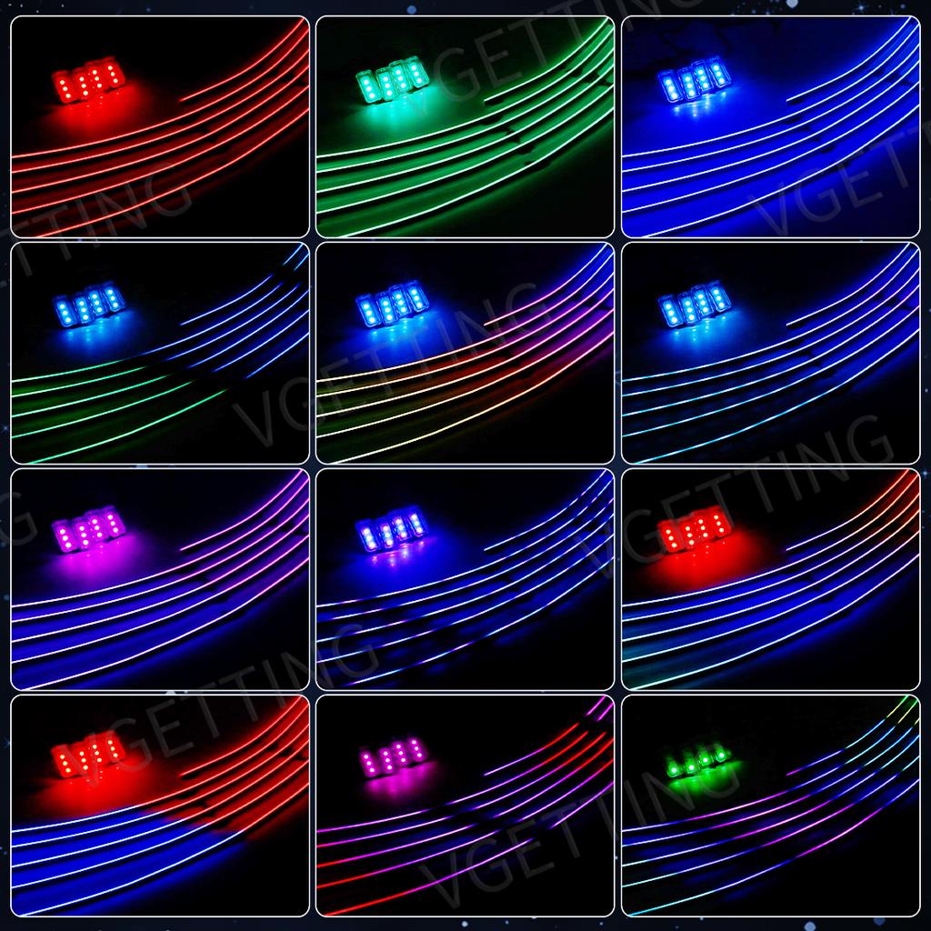 Vgetting для Tesla Model 3 YSX Car Ambient Lights 10 в 1 Footwell Universal RGB Atmosphere Lamps USB APP Remote Cigar Lighter