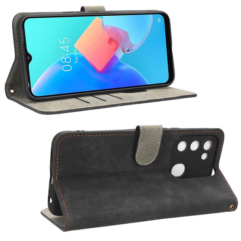 Tecno Spark 8C & Spark Go 2022 Leather Flip Case with Anti-Theft Card Holder