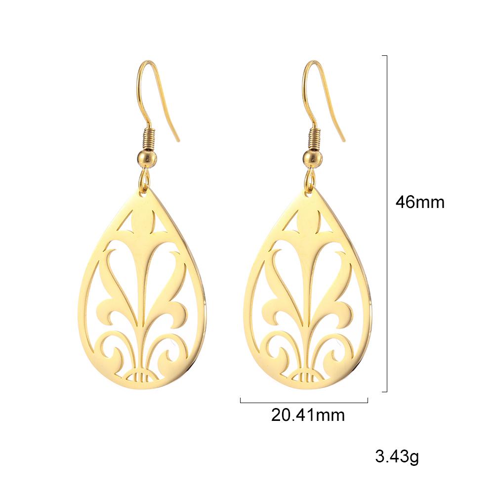 Xiaomi SKYRIM Stainless Steel Water Drops Vintage Drop Earrings for Women Hollow Out Flower Earring New Design Jewelry National Gifts