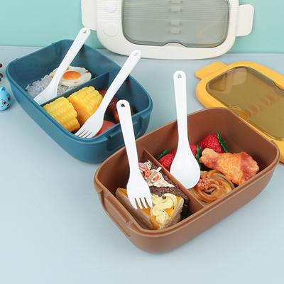 1 набор Bento Case легко чистить бытовые принадлежности пластиковые студенты 2 решетки коробка для переноски обеда со столовыми приборами полезно сохранять свежесть
