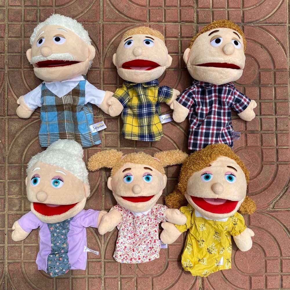 Sleeping Pillow Family Puppet Hand Doll Stuffed Toys Puppet Plush Toy Hand Puppet Plush Doll