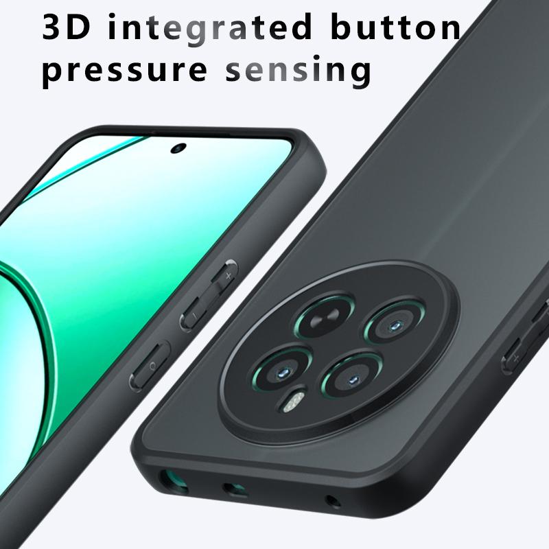 Для Realme 12 12X Pro Plus матовый против отпечатков пальцев прозрачный цветной противоударный чехол из ТПУ с защитой от падения, не желтеющий, защитная задняя крышка