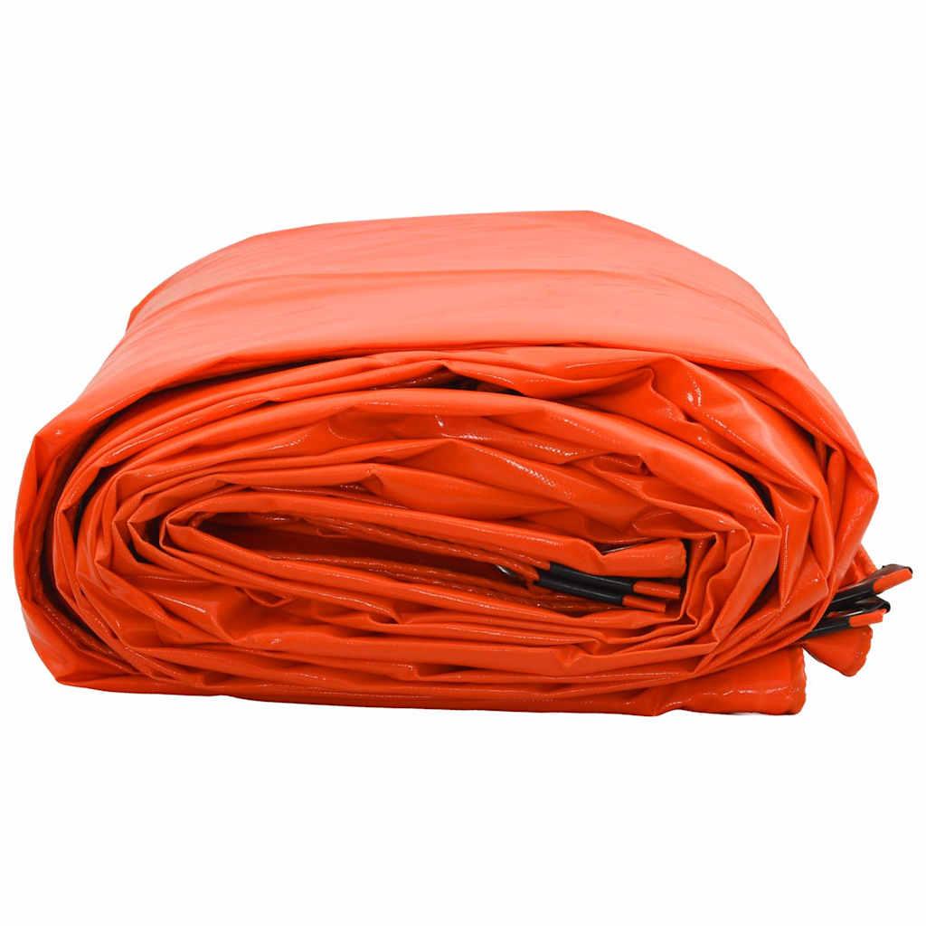 Plane 650g m² Orange 1.5 x 20 m Waterproof Canvas with PVC Coating