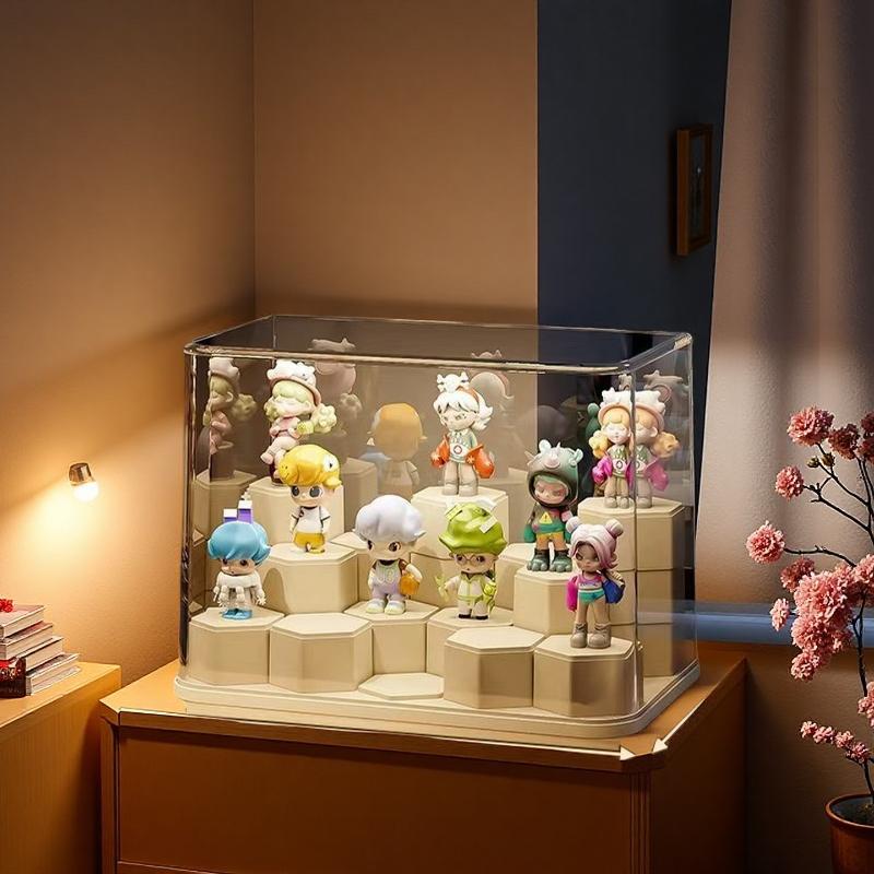 DIY blind box figurine storage display rack, acrylic transparent dustproof cabinet, doll building block ornaments