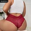 Plus Size Women's Lace Thong: Ultra-Thin, Sexy Cotton Panties for European & American Styles