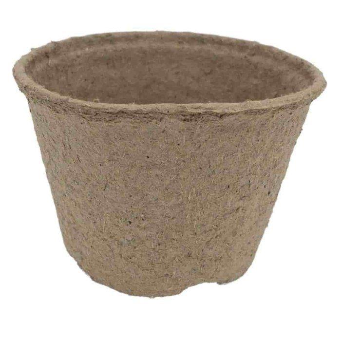 Compostable Flower Pot 14x10 Cm, Biodegradable Pot for Seedlings