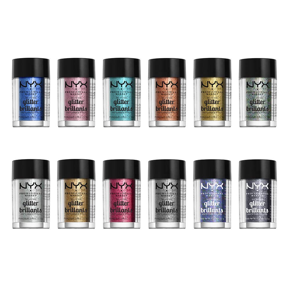 NYX Professional Makeup Глиттер для лица и тела 11 цветов Фиолетовый