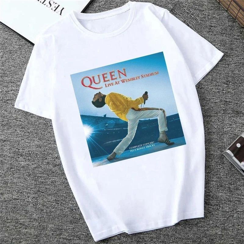 Футболка Freddie The Queen Белая Модная Женская Футболка Харадзюку Каваи Одежда С Коротким Рукавом Летняя Футболка Повседневный Женский Топ С Круглым Вырезом