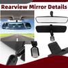 Autos Rear View Mirror 10.6" Universal Car Wide Angle Rearview Mirror w/Adhesive Mount Espejos Retrovisores Para Carro Fits for Jeep Ford Wrangler