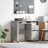 Rolling Desk Concrete Grey 91 x 50 x 77 cm Particleboard