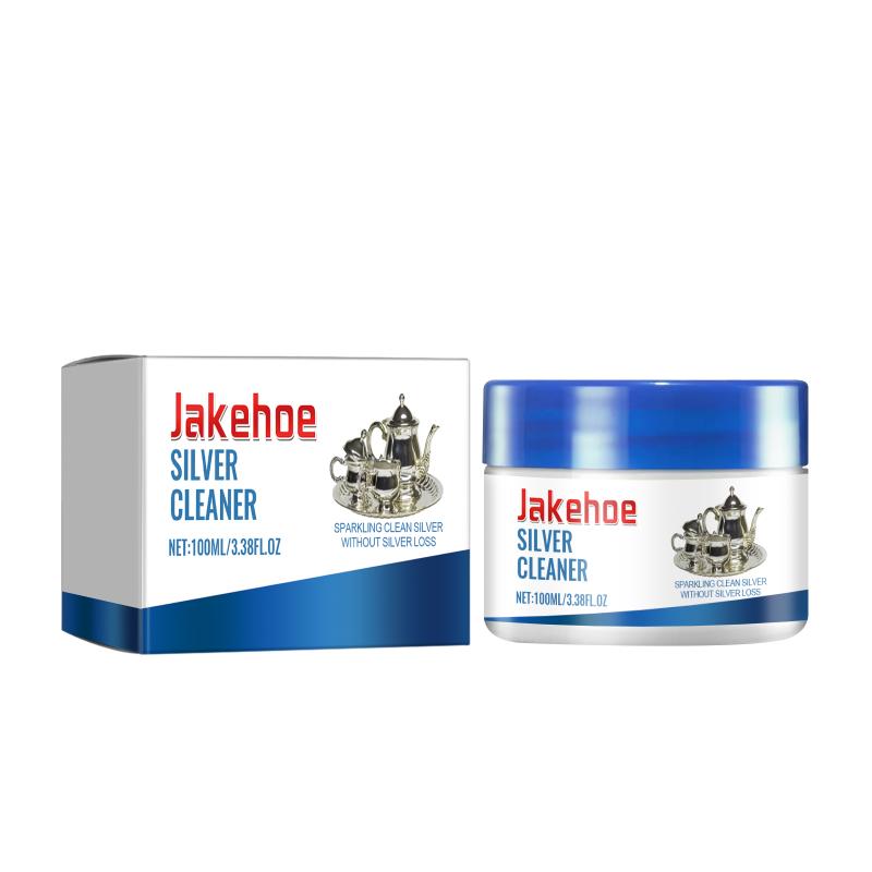 Jakehoe Очищающий крем для серебряных изделий Удаляет черные и желтые пятна Чистит кольцо серебряную чашку ожерелье столовое серебро Очищающий лосьон