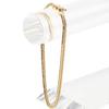 FAIRY CULLET K18 Gold Eight-Sided Triple Curb Chain Bracelet, 5 g, 18 cm